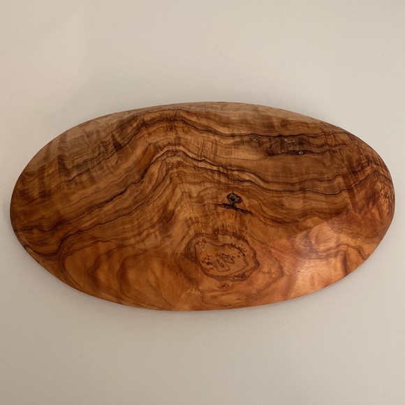 Vintage Olive Wood Dish Jewelry Tray - Picture 5 of 5